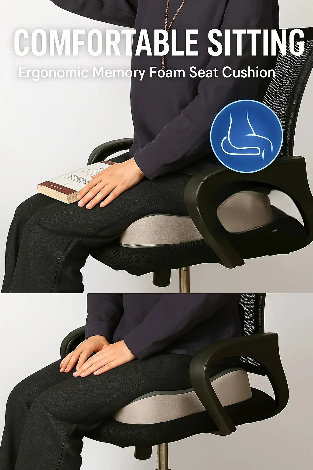 Seat cushion on car seat