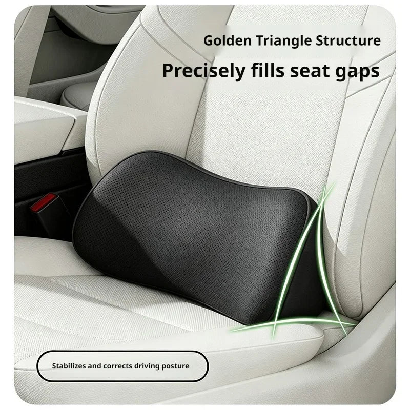 Lumbar cushion on seat