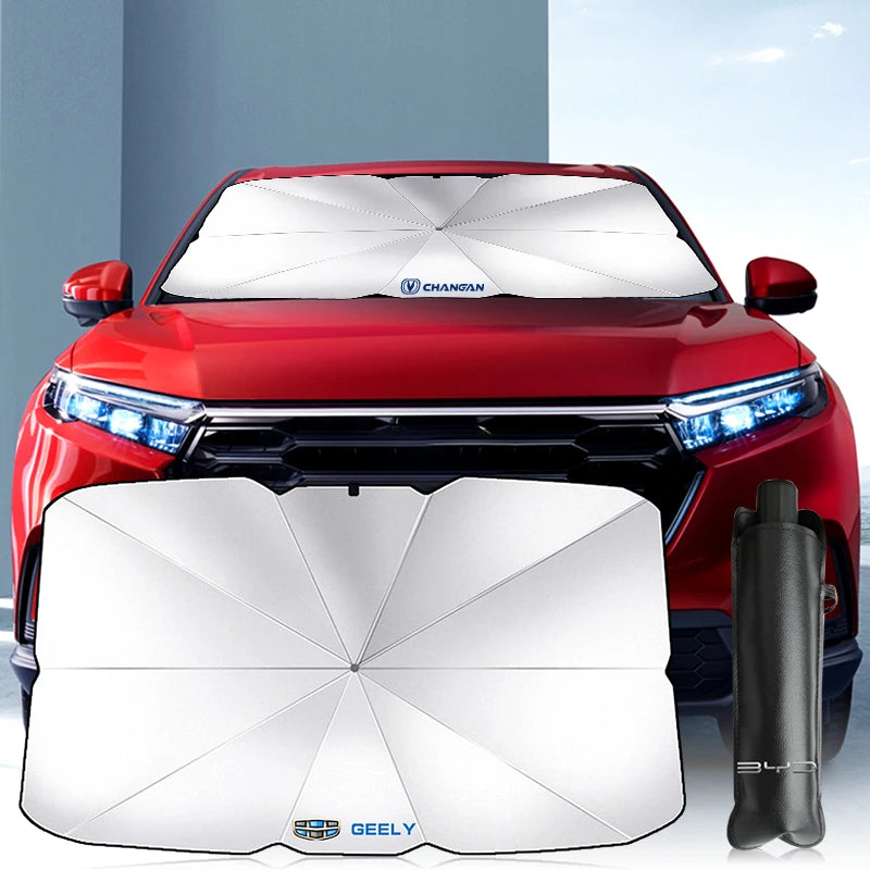Foldable windshield sunshade